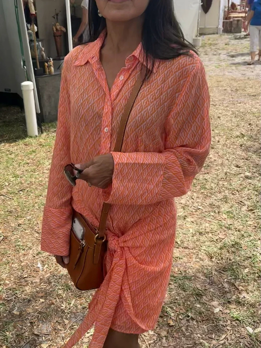 FREE PEOPLE Rillo Shirtdress SMALL